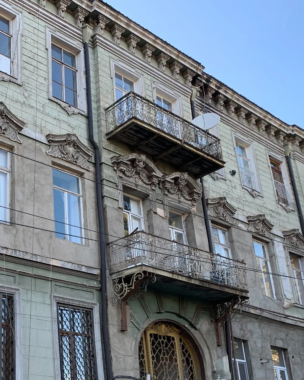 Art Nouveau facade on Ingorokva Street, Sololaki, Tbilisi