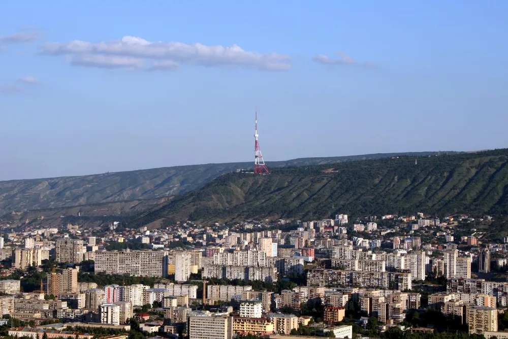 Saburtalo, Tbilisi, with the TV tower on Mtatsminda behind